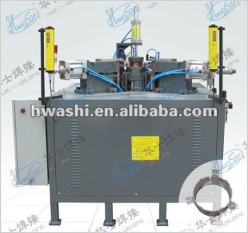 Motor frame triangular positioning convex spot welding