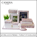Set di amenità mosaico a conchiglia con conchiglia rosa americana