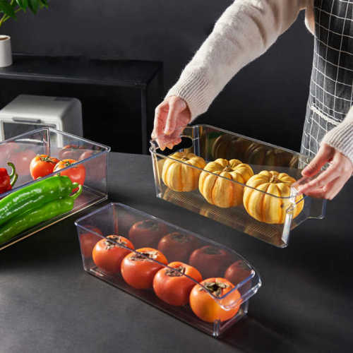 Plastic PET Kitchen Stackable Container Boxes Refrigerator