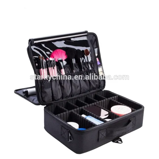 Portable quality nail polish carrying case make up beauty nail organizer case