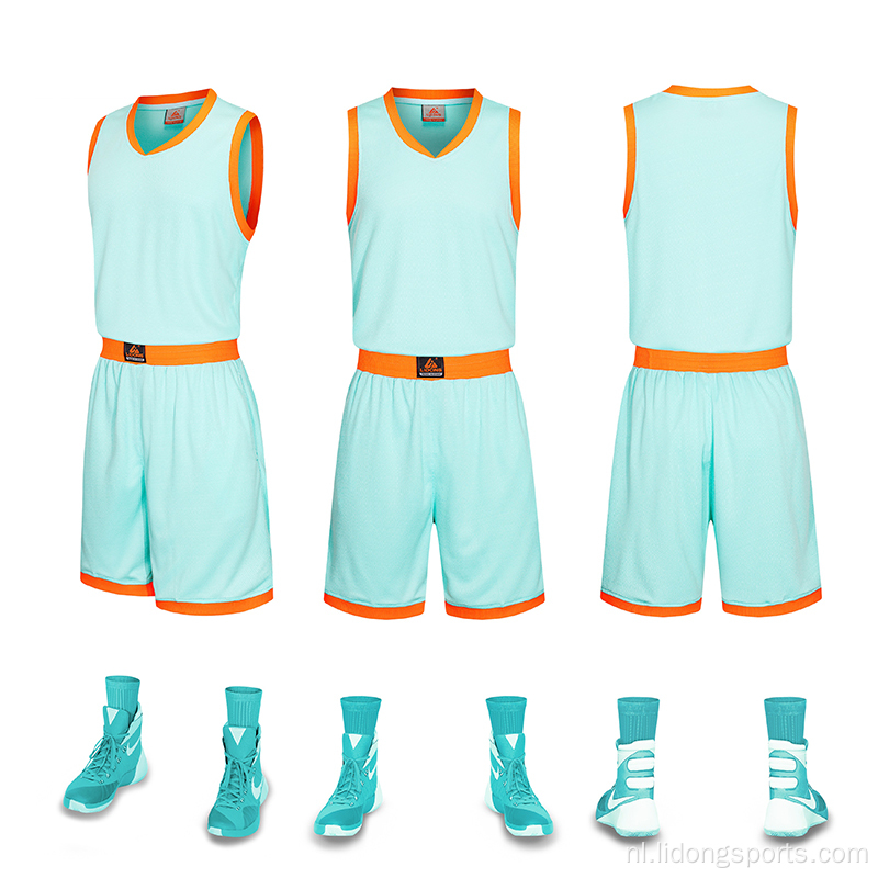 2022 Personaliseer je eigen basketbal / groothandel jeugd gesublimeerd basketbaluniform