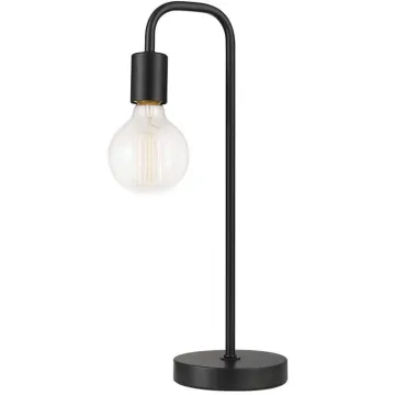 Contemporary Bedside Nightstand Reading Lamp with Glass Shade