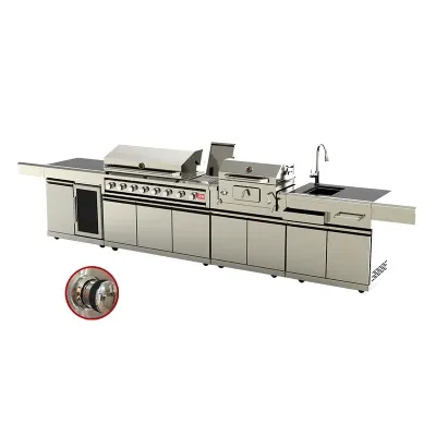 Factory Supplier Modular Outdoor Kitchen Cabinet Gas Camping BBQ Grill