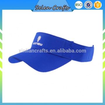 Blue Dry Fit Unique Design Running Sun Visor Hats With Reflective Deboss