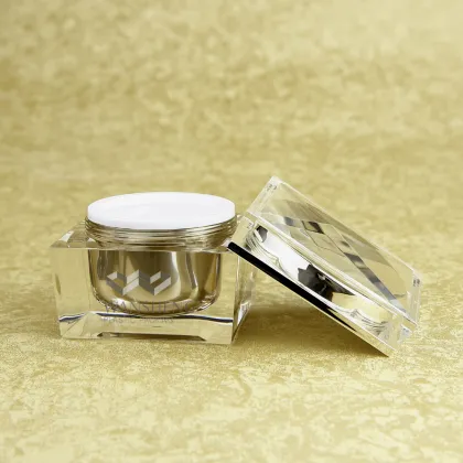 plain 50g skincare lotion jar wansheng packaging