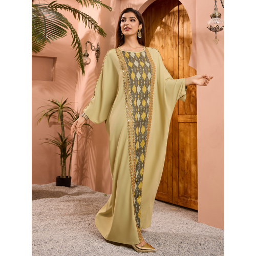 توری چاپ هندسی Batwing Abaya