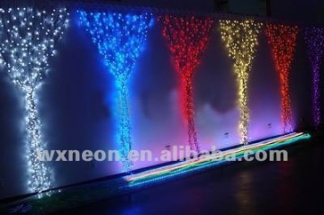 led waterfalling curtain light for wedding/outdoor christmas string fairy wedding curtain light