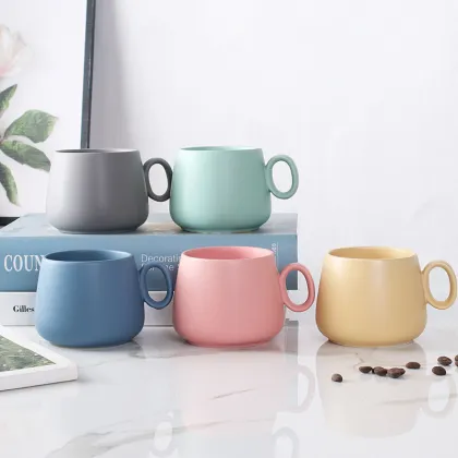 Cute Custom Pattern 280ml Ceramic Mug: Perfect for Coffee, Milk, and Breakfast