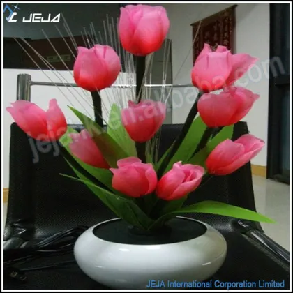 Fibre Optic White Lilies 50cm, fiber optic flower