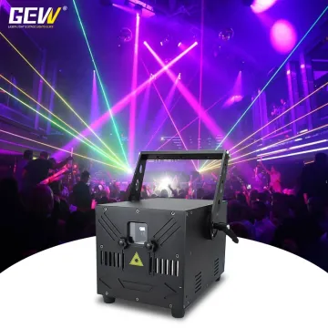 GEVV DJ Disco Party Night Club Stage Show Full Color 3W/5W/10W RGB Mini 3D Laser Light