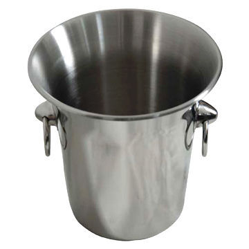Metal champagne bucket, made of stainless steel, FDA standard