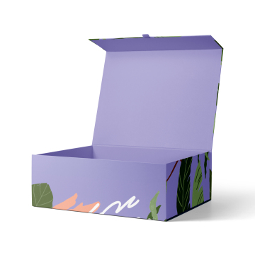 Luxury Custom Size Recyclable Purple Magnet Box Packaging