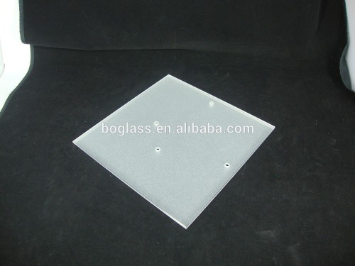 tempered glass plate with sandblasting with holes for lighting