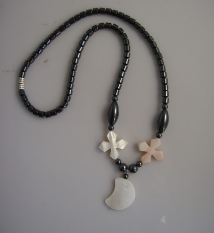 Collier de coquille de perle d&#39;hématite