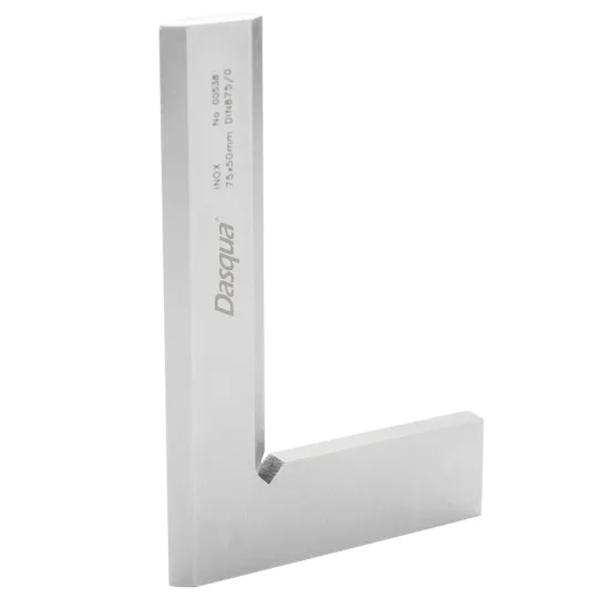 Dasqua Stainless Steel 90 Degree Beveled Edge Square Knife Edge Ruler