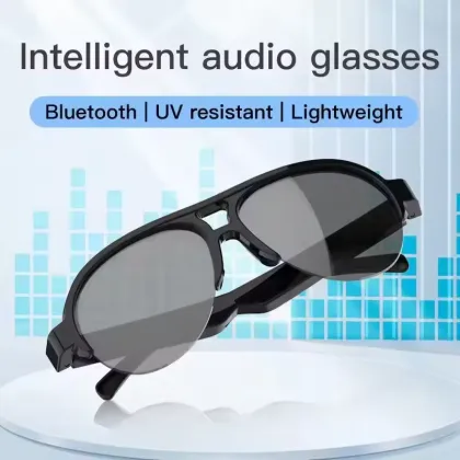 F08 Glasses: Bone Conduction Earphone Glasses with Bluetooth Wireless Audio