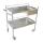 Stainless Steel Two Layers Hospital Treatment Trolley