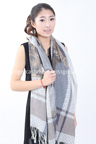 Fringed Printed Lady Scarf 