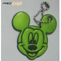 Pingente de Mickey do verde da folha do PVC do Hi-Vis para crianças