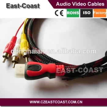 1080P 5 Feet 1.5m HD-Male to 3 RCA Video Audio AV Cable
