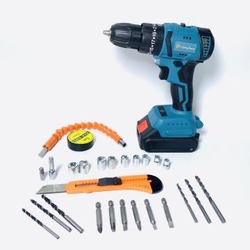 Kit de destornillador de perforación de impacto eléctrico sin escobillas recargable de 29 piezas