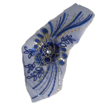 DIY 3D Floral κοστούμι και αξεσουάρ μόδας γάμου: Appliques δαντέλας κέντημα sequin