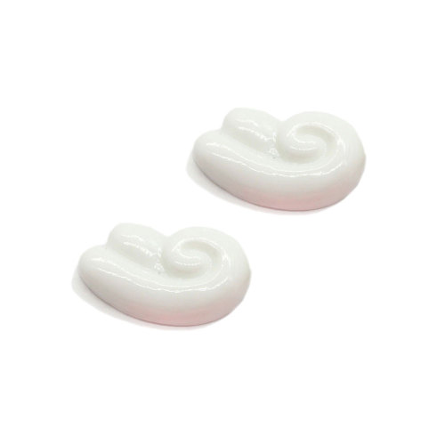 Nieuwe Aankomen Cartoon Hoek Vleugel Hars Cabochon Roze Witte Kleur Gebaar Plaksteen Ornament voor Telefoon Cover Decoratie Drop Earrin