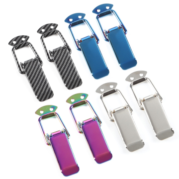 JDM Racing Full Neo Chrome Bonnet Clip Lock Kit - Bumper Quick Release