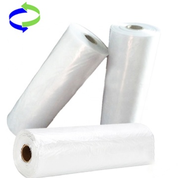 High Density HDPE Plastic Grocery Bags 12x20inch Clear on Roll for Supermarket