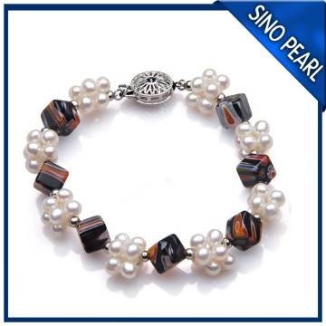 AA 4-5 MM China Alibaba Supplier freshwater rhinestone bracelet PB024