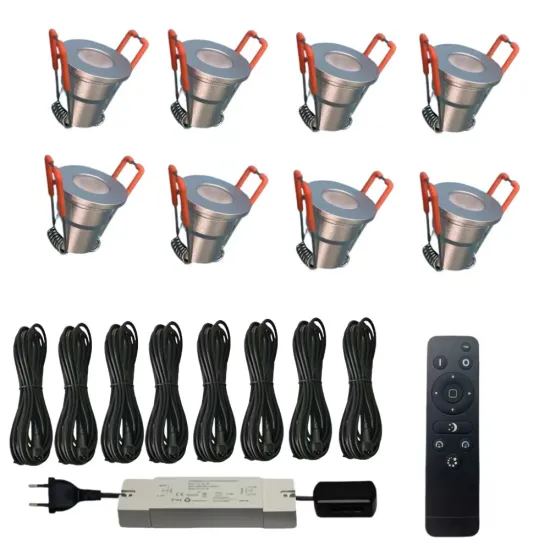 6PCS IP65 3W Mini LED Spotlights - Dimmable Veranda Recessed Downlights with Remote Control