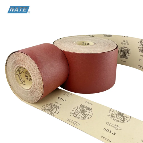 China Hot Sell Red Aluminum Oxide Abrasive Sandpaper Roll Manufactory