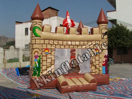 2014 used inflatable santa houses castle KKC-L022