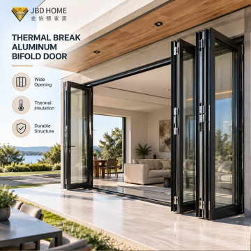 Thermal Break Aluminum Bifold Patio Door for Large Openings | JBDHOME