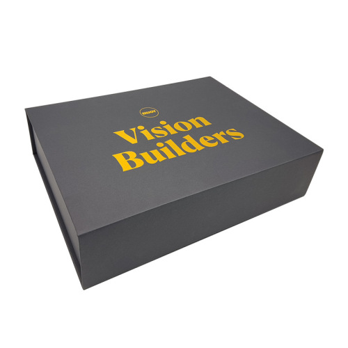 Gold Logo Black Magnetic Gift Box Wig Packaging