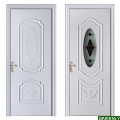 Flat Panel Interior White Wooden Door