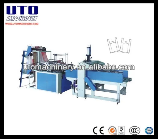 Automatic High Speed T-shirt plastic bag making machinery manufacturer