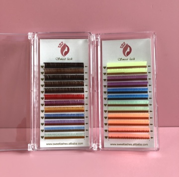 Colorful Fluorescent Eyelashes for UV Glow