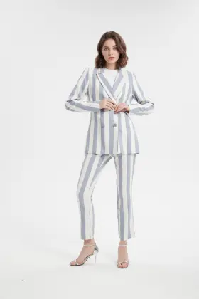 women stripe blazer,slim fit women suit blazer