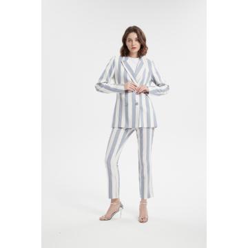 Kvinnor stripe blazer, smala fit kvinnor passar blazer