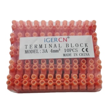 High-Quality iGERCN Red Plastic Wire Connector with PA Material: 3A U Terminal Block, 12-Way Strip for Low Voltage Equipment