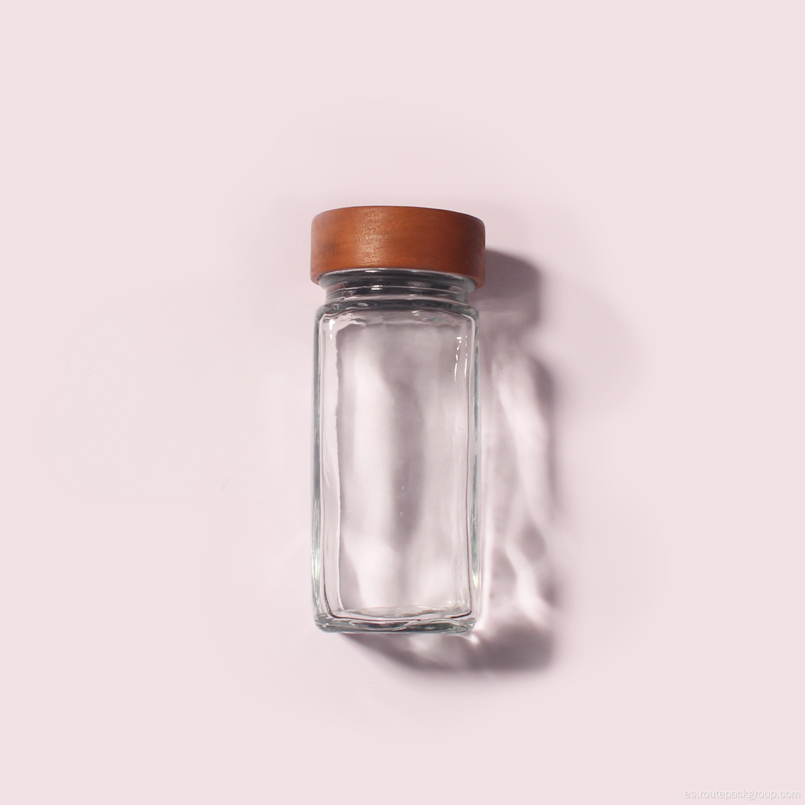 Targillas de vidrio vacío elegantes para especias de cocina-120 ml/3.9 oz