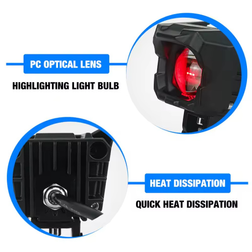 HJG Motorcycle Square Laser Fog Light