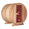 Sauna infrarroja de barril Nuevo estilo sauna Barrel Cedar Wood Sauna al aire libre