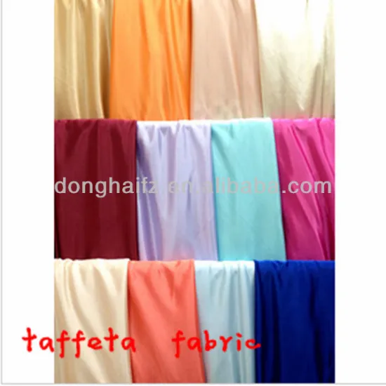 100% polyester taffeta fabric for clothing