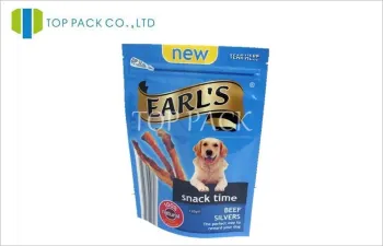 Gravure Printed Pet Food Packaging , Stand Up Pouch With Zipper Moisture Proof
