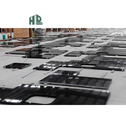 Chinese Natural Absolute Black Granite Countertops - Hot Selling Kitchen Vanity & Table Tops
