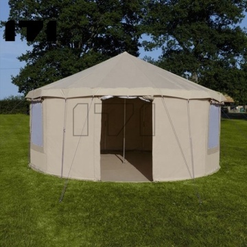 Waterproof Dome Mongolian Yurt Tent" could be optimized to:

"Waterproof Dome Mongolian Yurt: Portable Tent Shelter" 

However, if you strictly want a single term or short phrase as a title for a search engine, considering keyword focus and brevity, you m