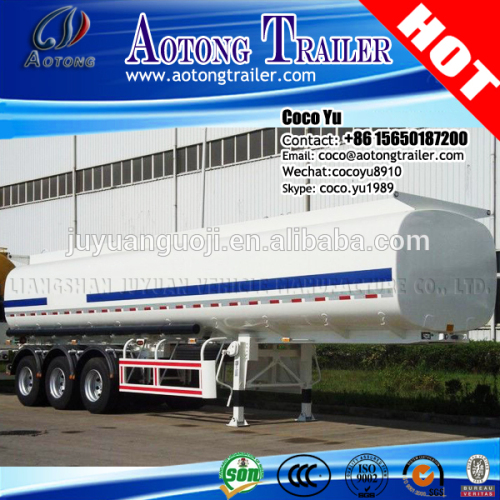 Tanker truck trailer use 3 axles 40000liters fuel liquid oil tank trailer for sale