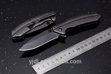 4.72" Stainless Folding Thumbstud Framelock Pocket Knife with Clip Black-oxide BlackWash Finish